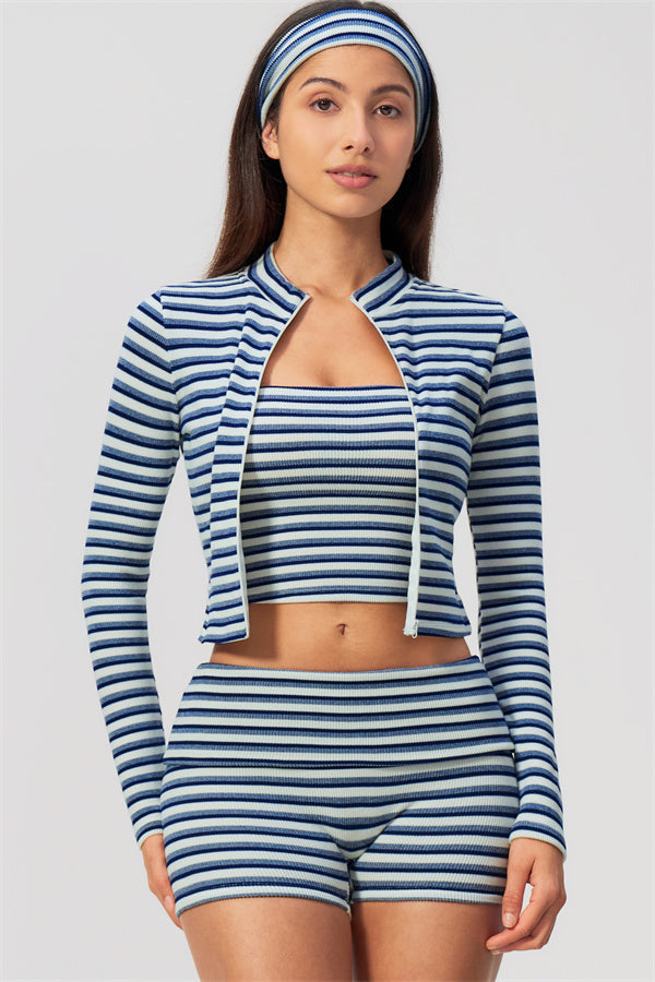 The Brilliance Jacket Tank Top Shorts 3-Piece Set (Headband not included)