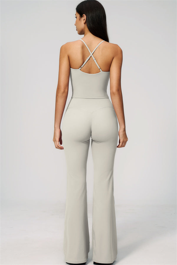 The Zura Tank Top Flared Leggings 2-Piece Set