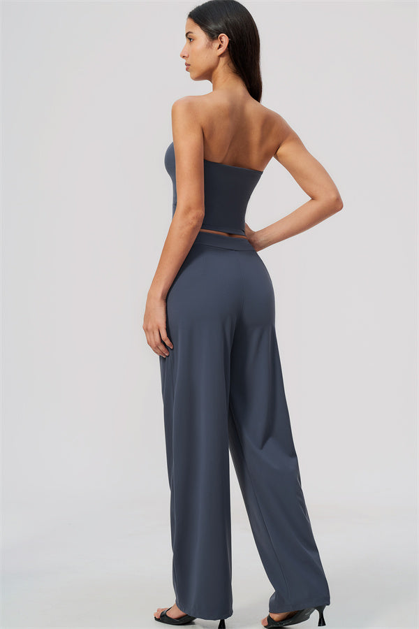 The Flow Motion Tube Top Straight Leg Pants 2-Piece Set
