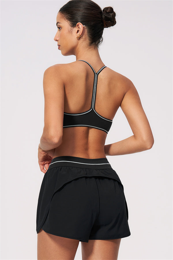 The RebelFit Sports Bra Flow Shorts 2-Piece Set