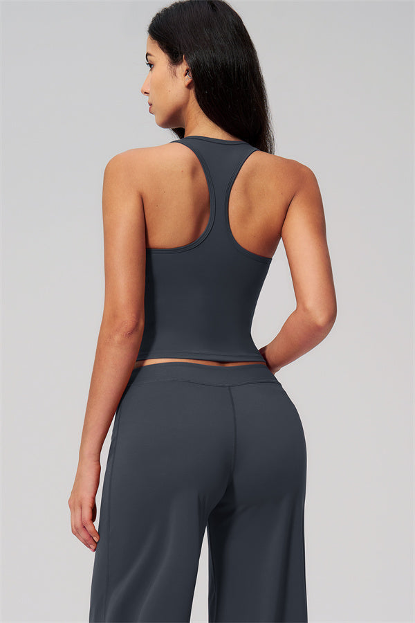 The Revive Crop Top Straight Leg Pants 2-Piece Set