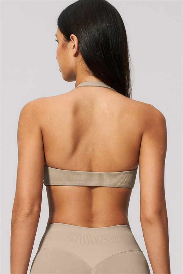 The Velvetine Halter Sports Bra