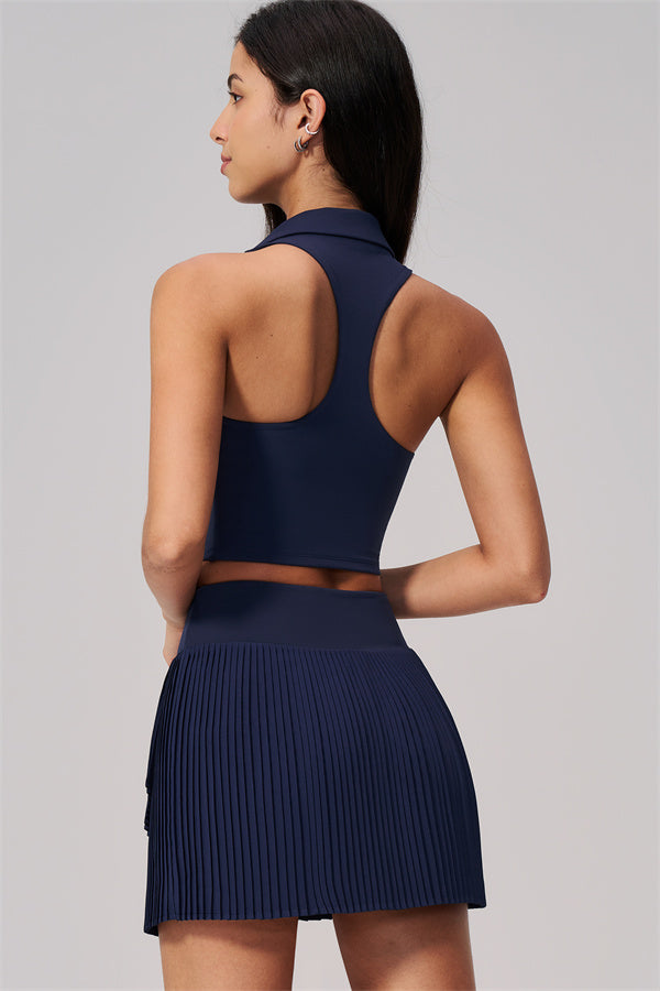 The Ziv Polo Crop Top Tennis Dress 2-Piece Set