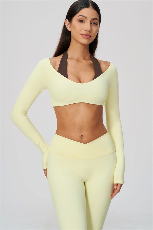 The Soiree Halter Crop Top Leggings 2-Piece Set