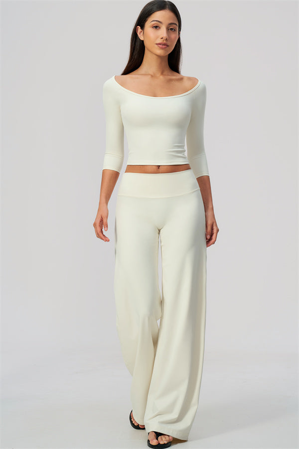 The Twirl Half-Sleeve T-Shirt Straight Leg Pants 2-Piece Set