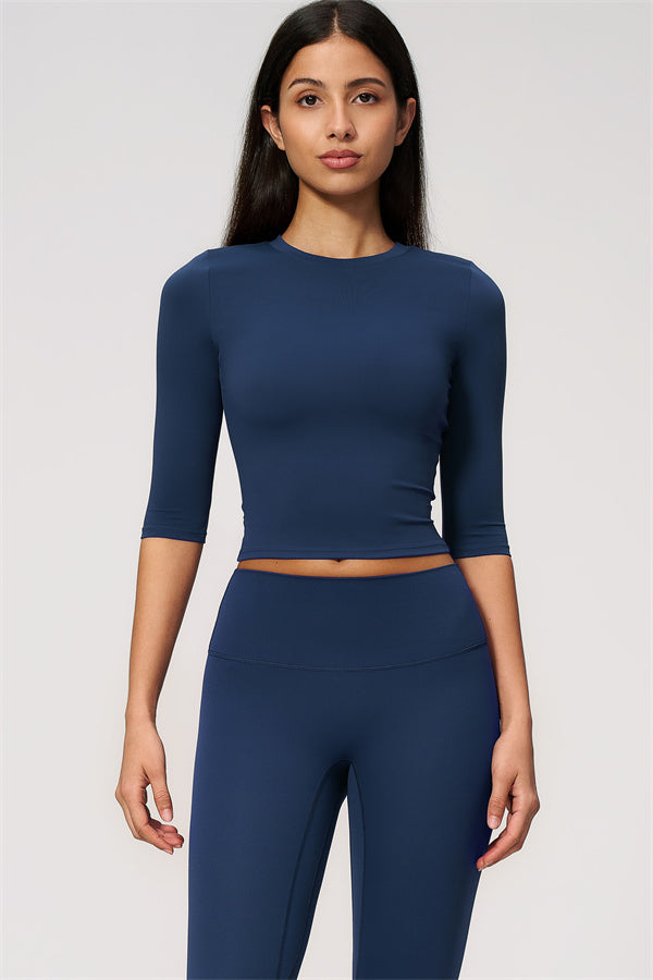 The Natalia Half-Sleeve Top Leggings 2-Piece Set