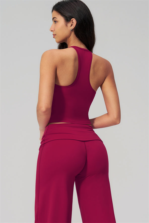 The Daring Tank Top Straight Leg Pants 2-Piece Set