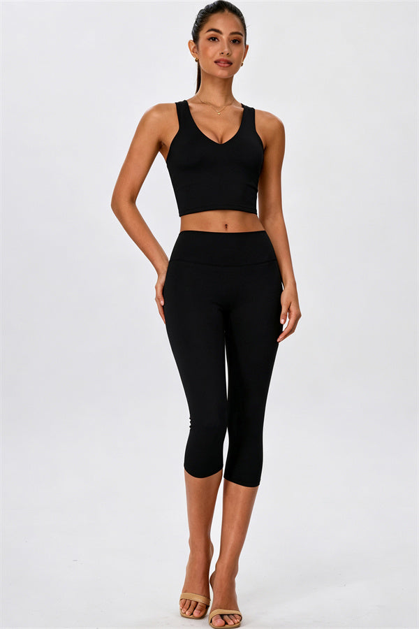 The Energize Crop Top Capri Leggings 2-Piece Set