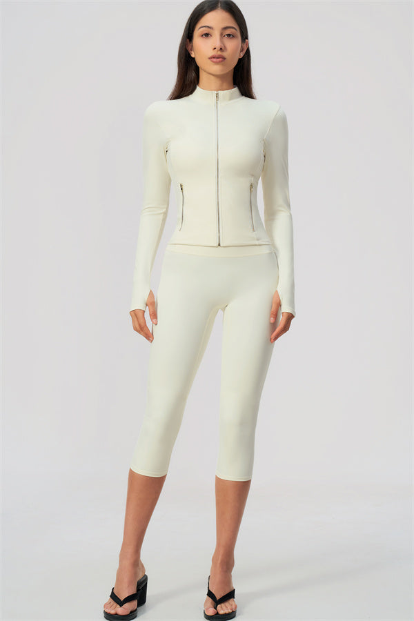 The Twirl Zip Jacket Capri Leggings 2-Piece Set