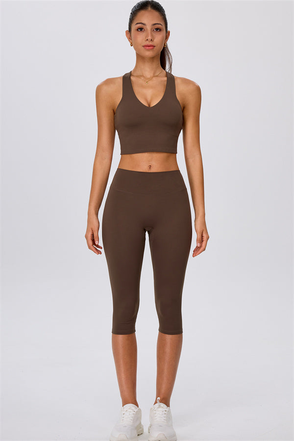 The Energize Crop Top Capri Leggings 2-Piece Set