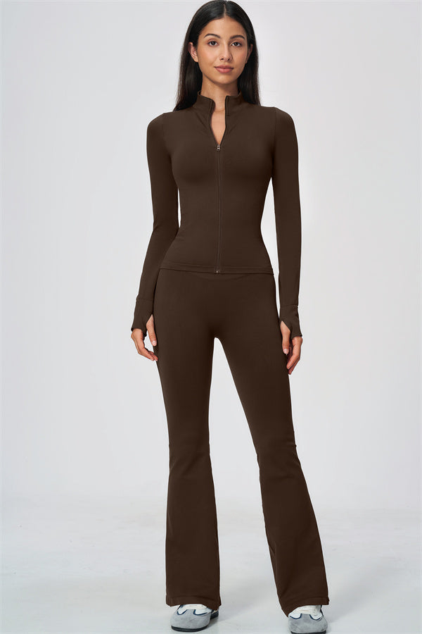 The Wanderlust Jacket Flared Leggings 2-Piece Set