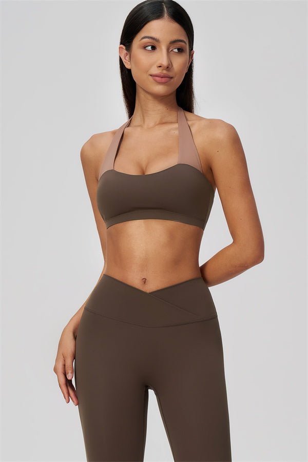 The Soiree Halter Sports Bra Leggings 2-Piece Set