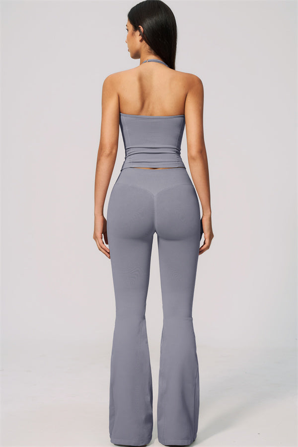 The Velvetine Tank Top Flared Leggings 2-Piece Set