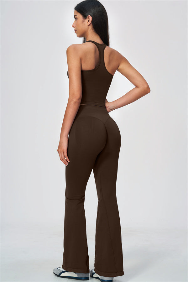 The Wanderlust Tank Top Flared Leggings 2-Piece Set