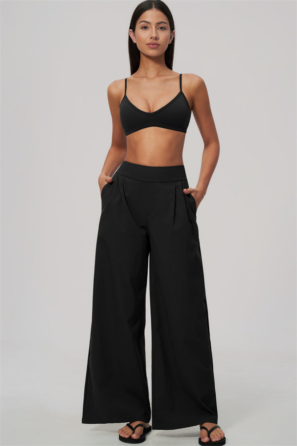 The Amity Sports Bra Wide-Leg Pants 2-Piece Set