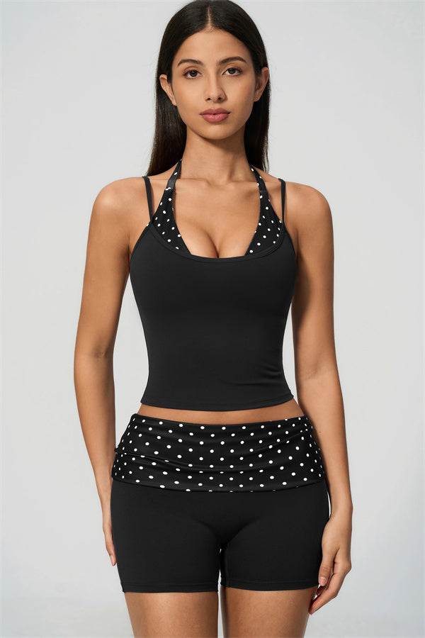 The Enliven Halter Tank Top Shorts 2-Piece Set