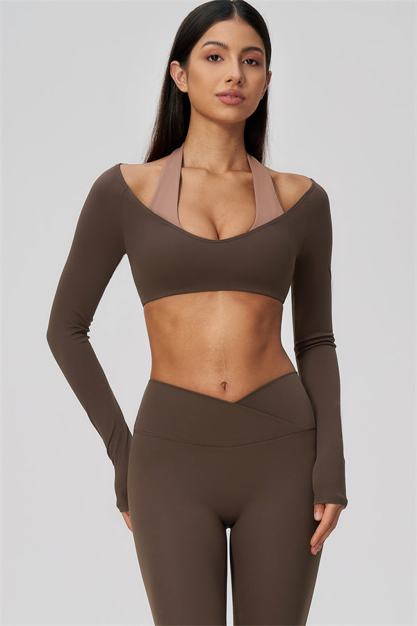 The Soiree Halter Crop Top Leggings 2-Piece Set
