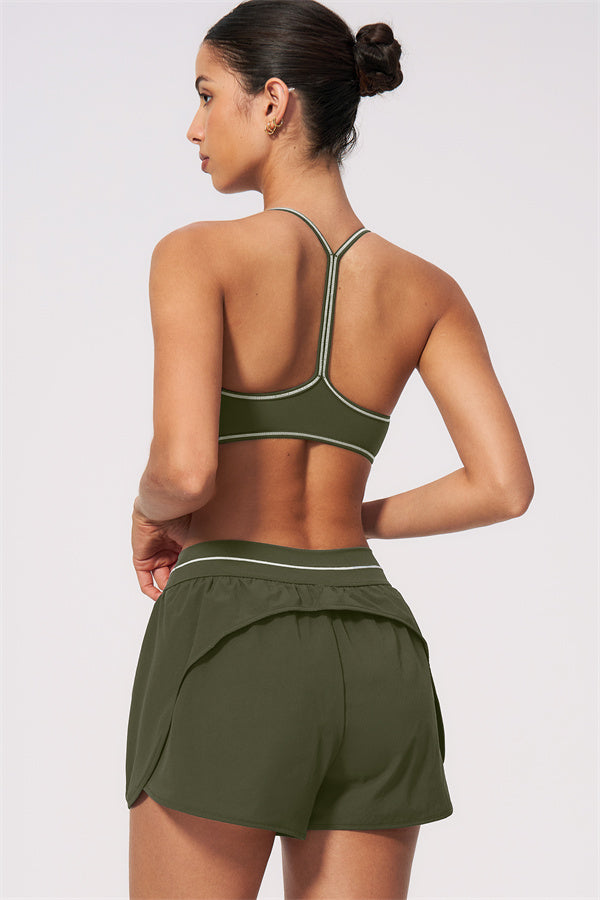 The RebelFit Sports Bra Flow Shorts 2-Piece Set