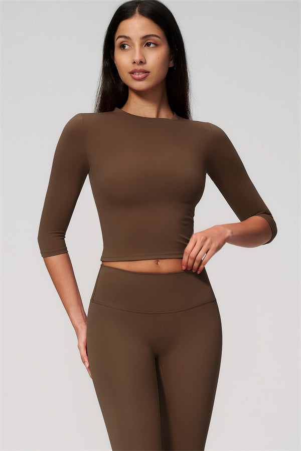 The Natalia Half-Sleeve Top Leggings 2-Piece Set