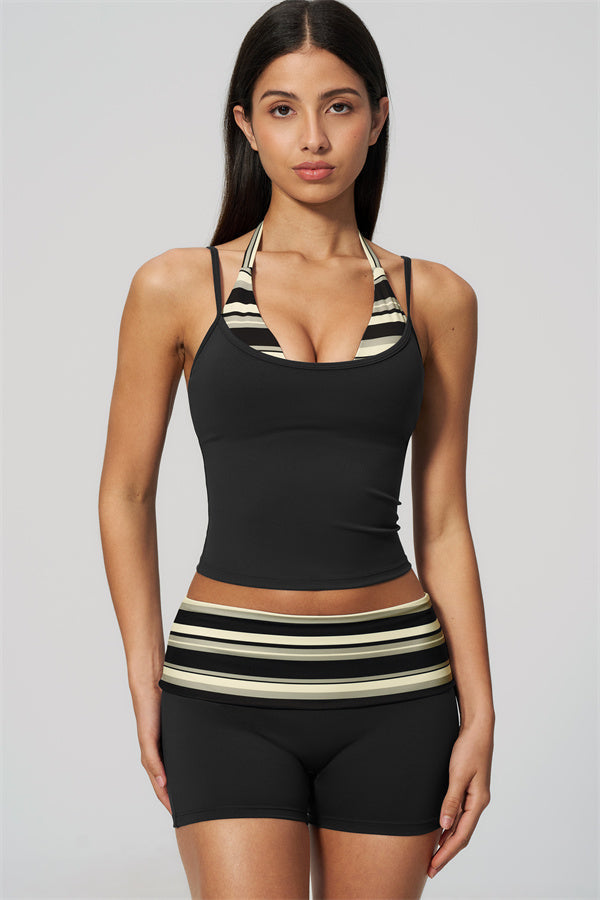 The Enliven Halter Tank Top Shorts 2-Piece Set