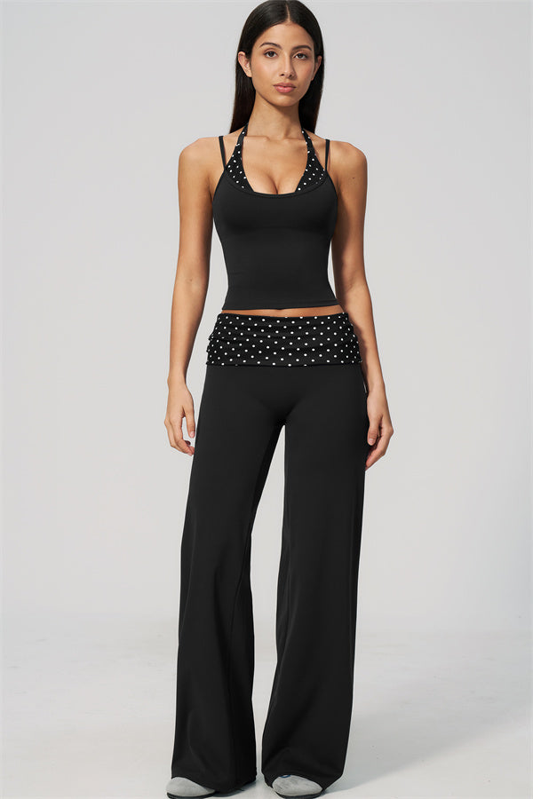 The Enliven Halter Tank Top Straight Leg Pants 2-Piece Set