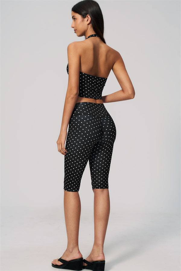 The Frame Halter Tank Top Capri Leggings 2-Piece Set