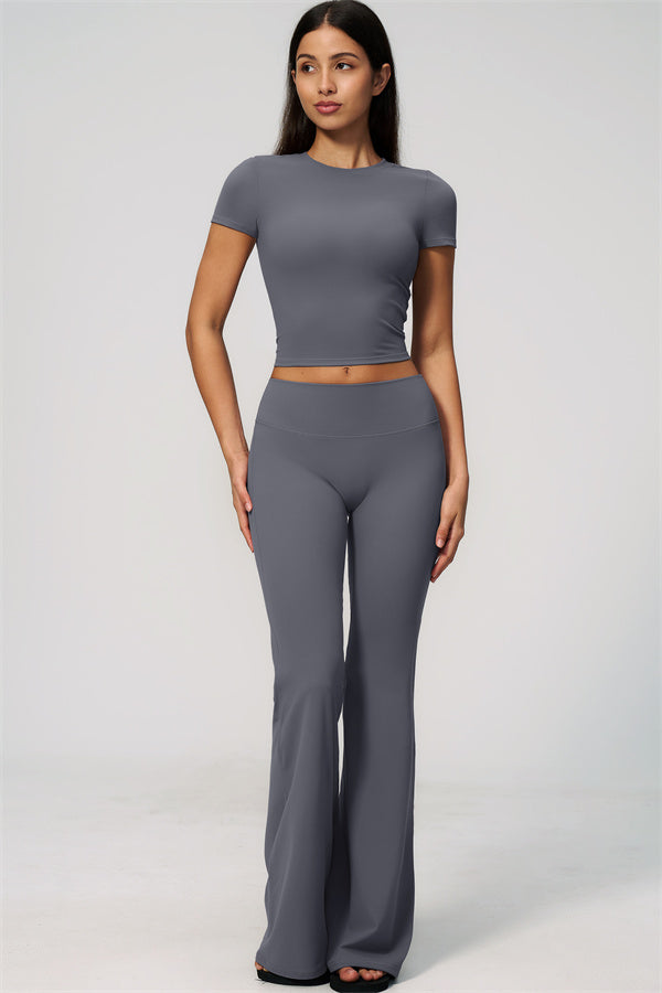 The Zura T-shirt Flared Leggings 2-Piece Set