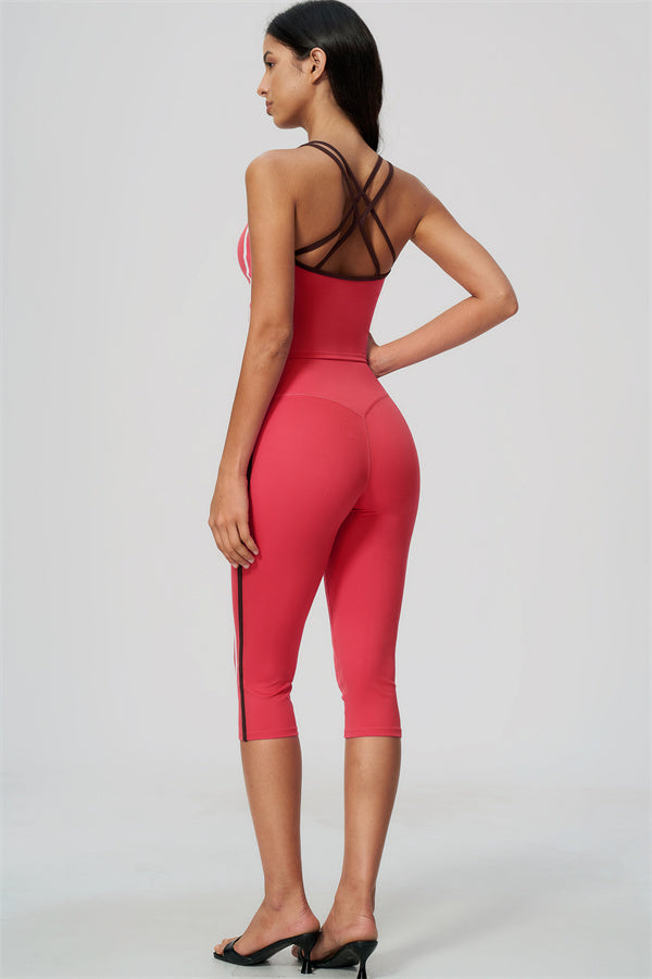 The Chisel Crop Top Capri Leggings 2-Piece Set