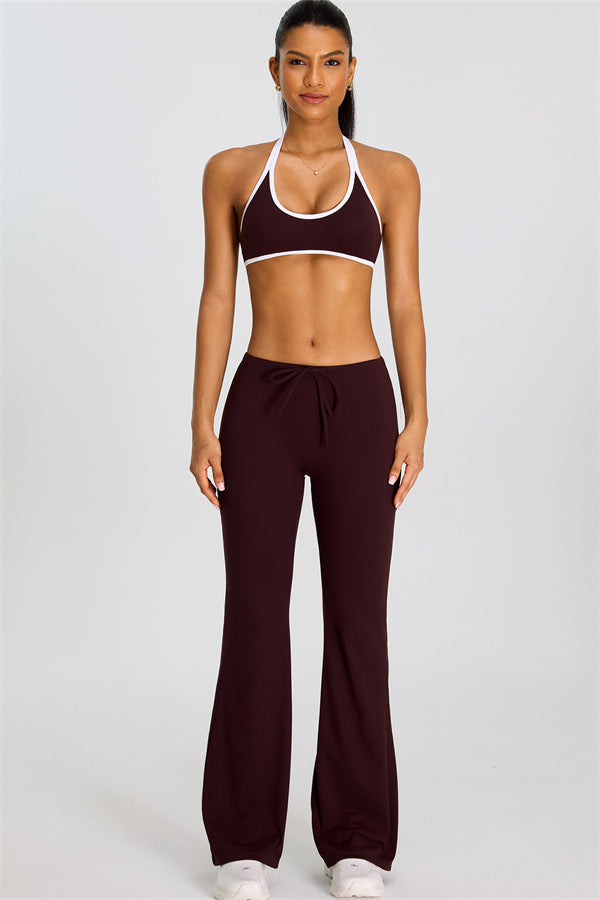 The Mode Sports Bra Flared Leggings 2-Piece Set