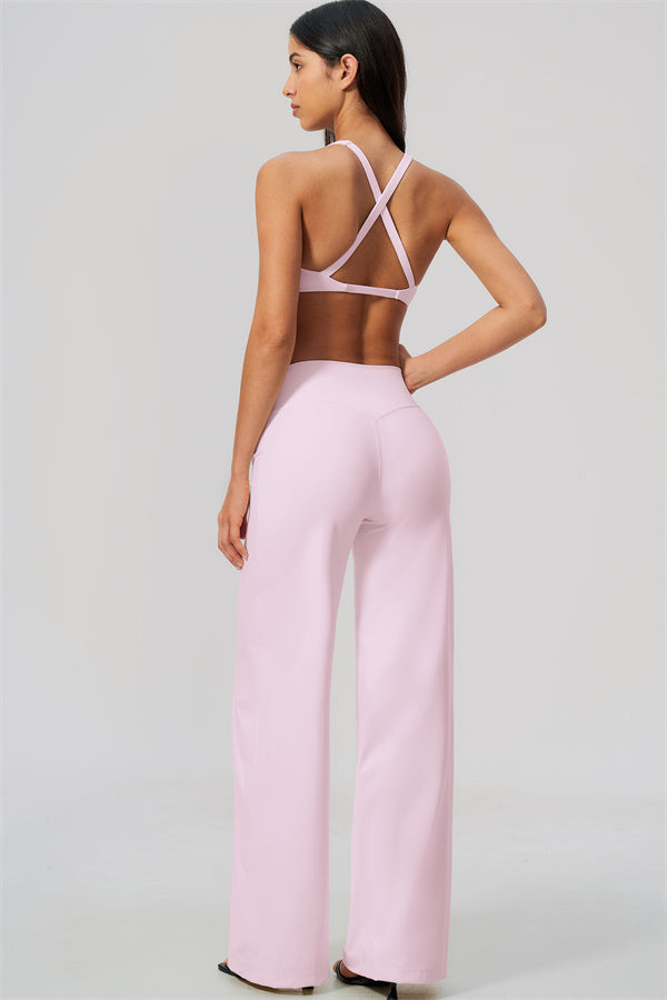The Twirl Daring Sports Bra Straight Leg Pants 2-Piece Set