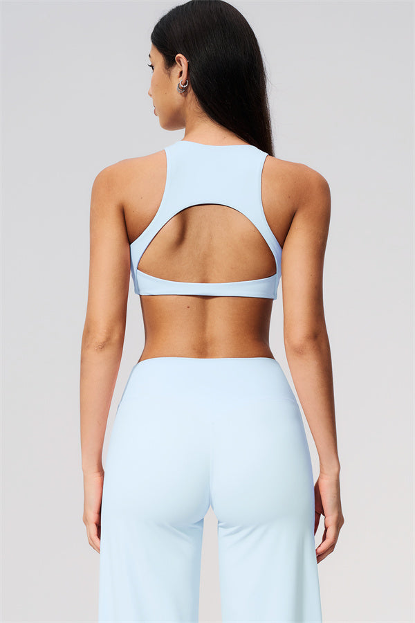 The Twirl Open Back Sports Bra Straight Leg Pants 2-Piece Set