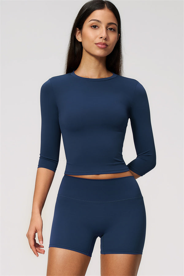 The Natalia Half-Sleeve Top Shorts 2-Piece Set