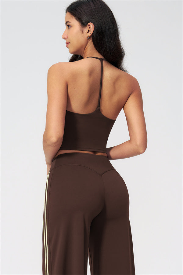 The Evoke Crop Top Straight Leg Pants 2-Piece Set