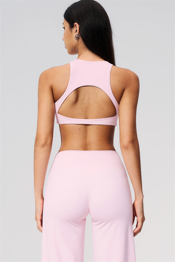The Twirl Open Back Sports Bra Straight Leg Pants 2-Piece Set