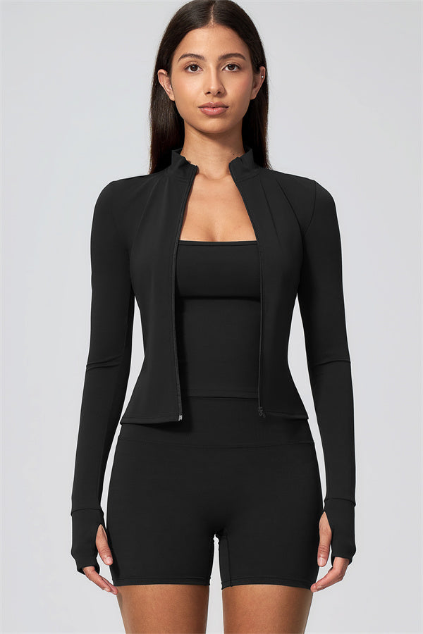 The New BoldFit Jacket Crop Top Shorts 3-Piece Set
