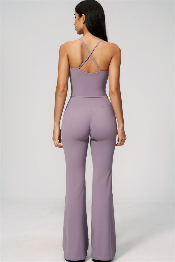 The Zura Tank Top Flared Leggings 2-Piece Set