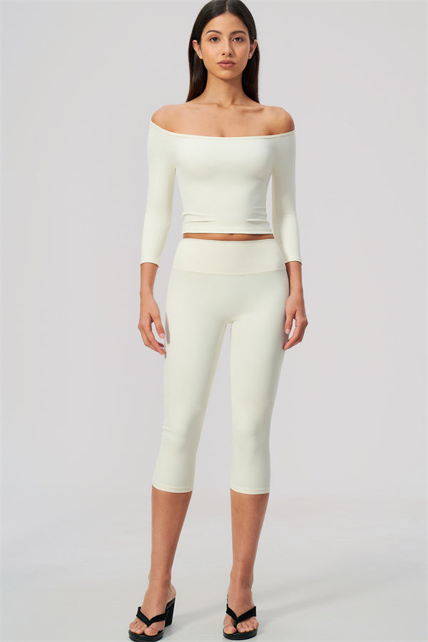 The Twirl Half-Sleeve T-Shirt Capri Leggings 2-Piece Set