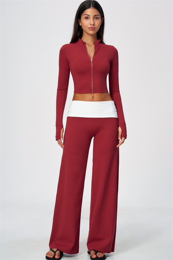 The Joyous Jacket Straight Leg Pants 2-Piece Set