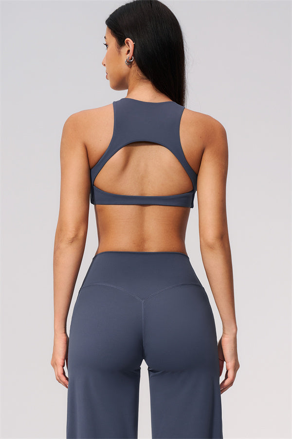 The Twirl Open Back Sports Bra Straight Leg Pants 2-Piece Set