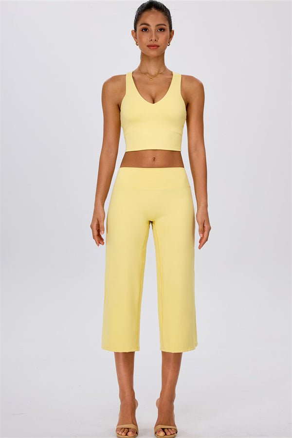 The Energize Crop Top Wide Leg Crop 2-Piece Set