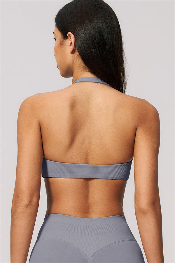 The Velvetine Halter Sports Bra