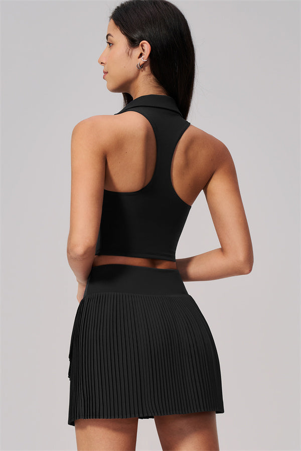 The Ziv Polo Crop Top Tennis Dress 2-Piece Set