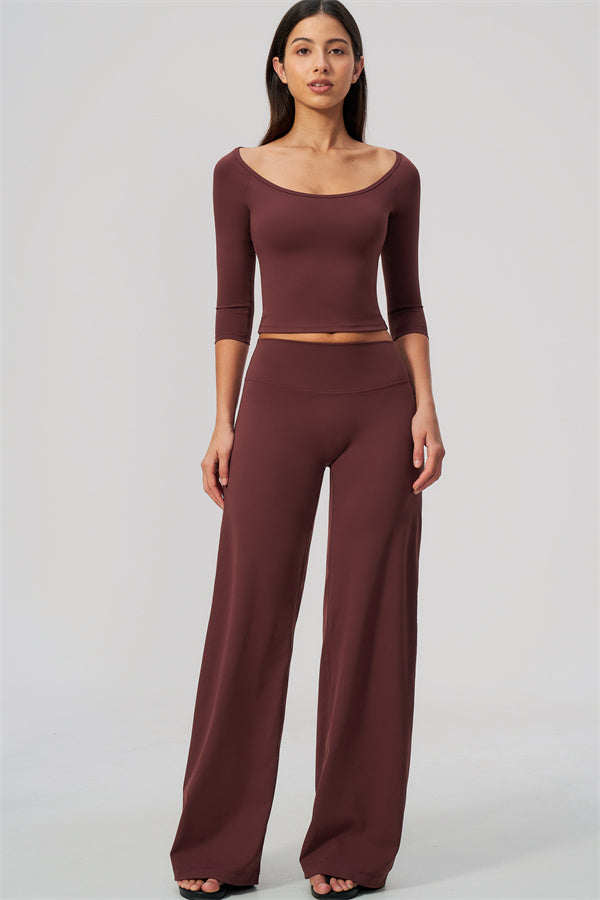 The Twirl Half-Sleeve T-Shirt Straight Leg Pants 2-Piece Set