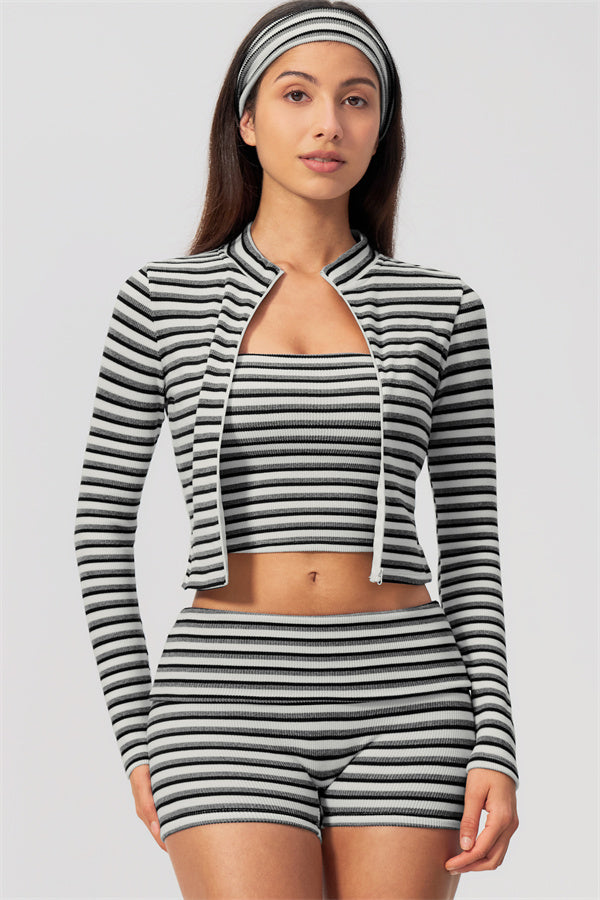 The Brilliance Jacket Tank Top Shorts 3-Piece Set (Headband not included)