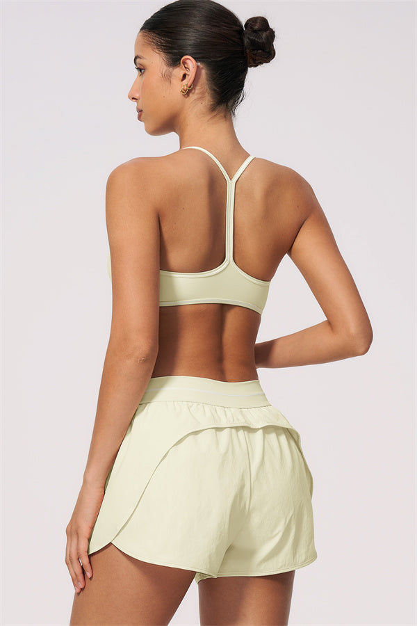 The RebelFit Sports Bra Flow Shorts 2-Piece Set