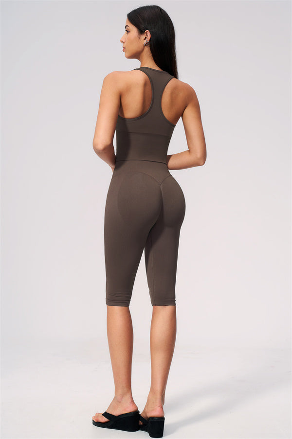 The Allure Crop Top Capri Leggings 2-Piece Set