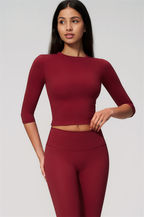 The Natalia Half-Sleeve Top Leggings 2-Piece Set