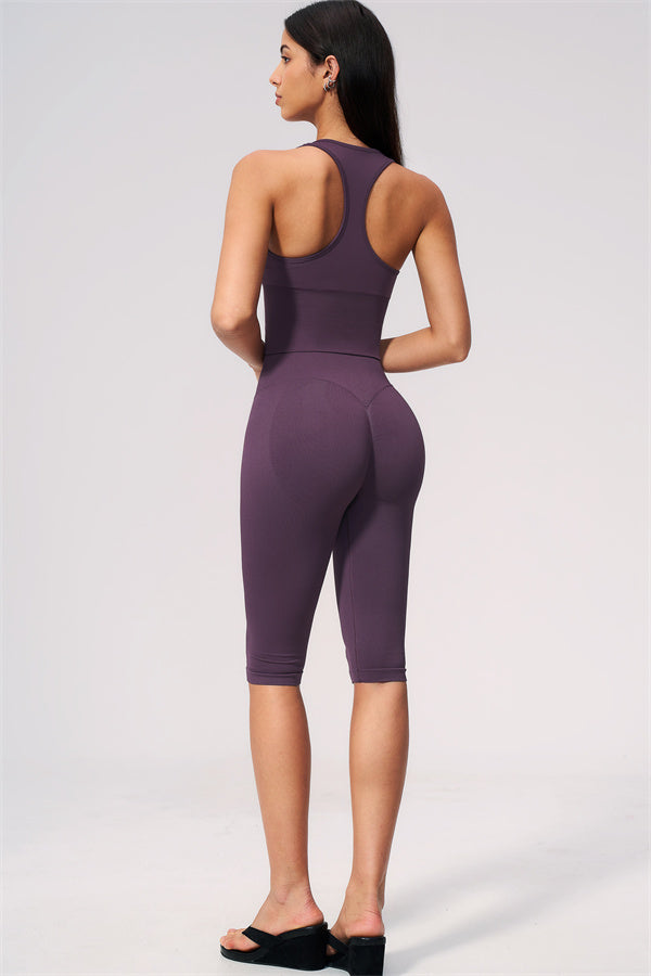 The Allure Crop Top Capri Leggings 2-Piece Set