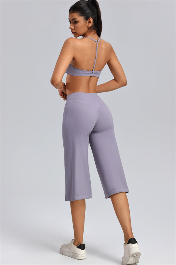 The Velora Sports Bra Wide Leg Crop 2-Piece Set