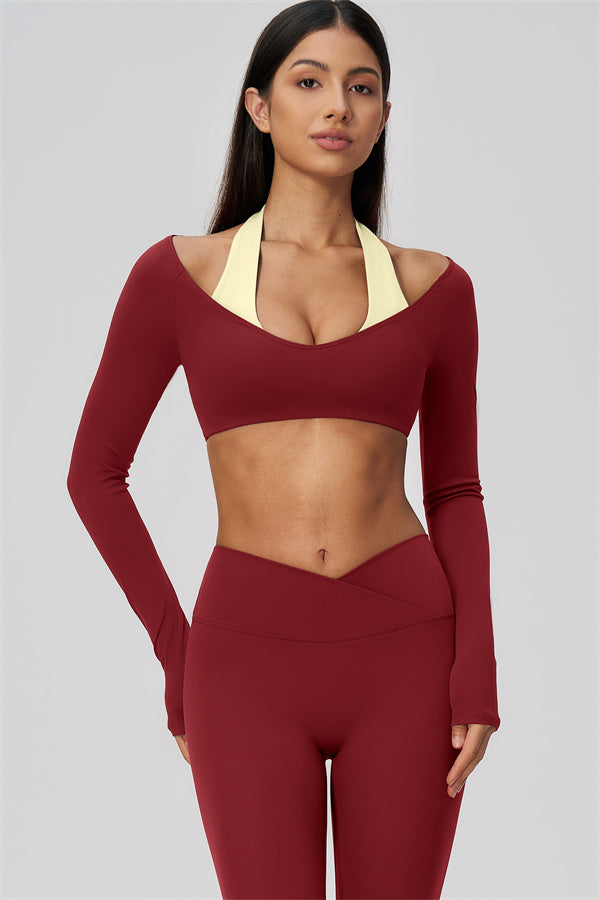 The Soiree Halter Crop Top Leggings 2-Piece Set